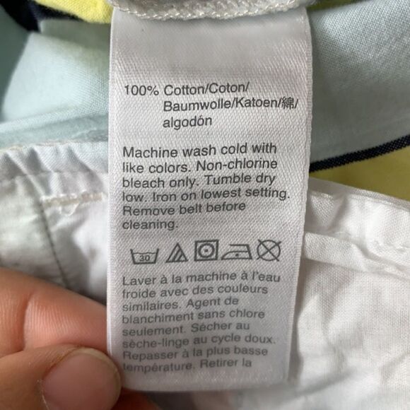 J. Crew Paper Bag Seersucker Stripe Ribbon Shorts Size 10 - Picture 12 of 14